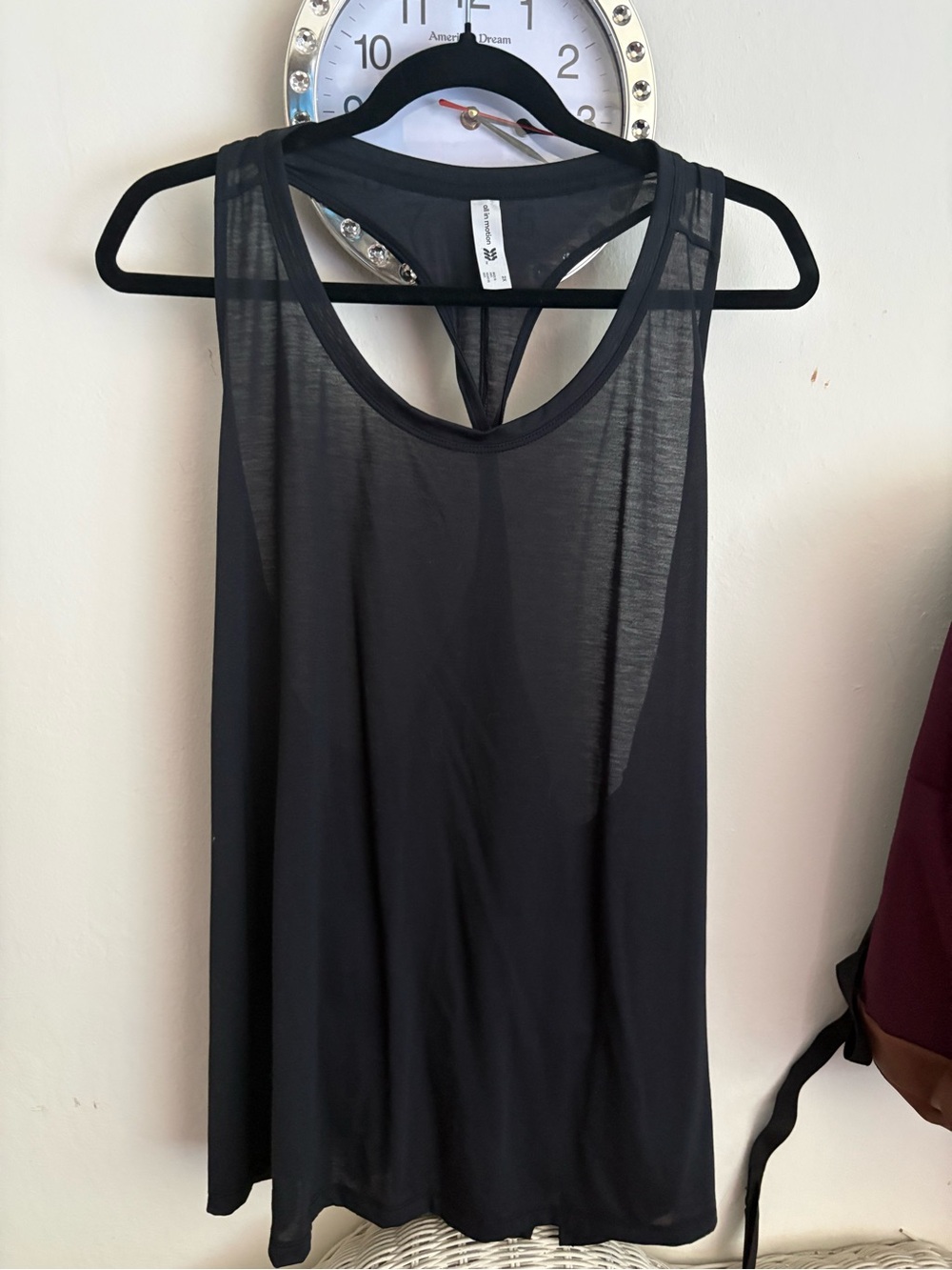 all in motion Black Racerback Tank Top